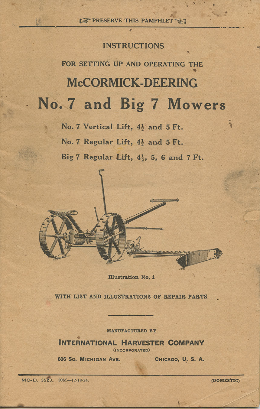1934 instructions